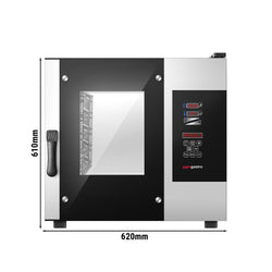 Elektryczny - Piec konwekcyjno - parowy - 5x GN 2/3 - z systemem mycia - w zestawie: Stelaż wewnętrzny
