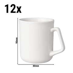 (12 sztuk) BUDGETLINE - Kubek do kawy Mammoet - 250ml - Biały