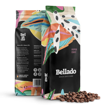 BELLADO | Kawa ziarnista "Pepper Coast" - 24x 1kg - 80% Arabica & 20% Robusta - Prime Gastro