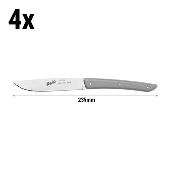 (4 szt.) BERKEL | Nóż do steków - Szary - Ostrze: 110 mm - Prime Gastro