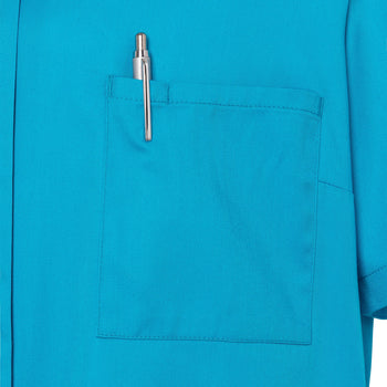 KARLOWSKY | Tunika damska z krótkim rękawem Essential - Niebieska pacyficzna - Rozmiar: 54 - Prime Gastro