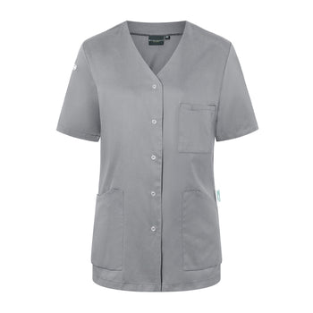 KARLOWSKY | Tunika damska z krótkim rękawem Essential - platynowoszara - Rozmiar: 52 - Prime Gastro