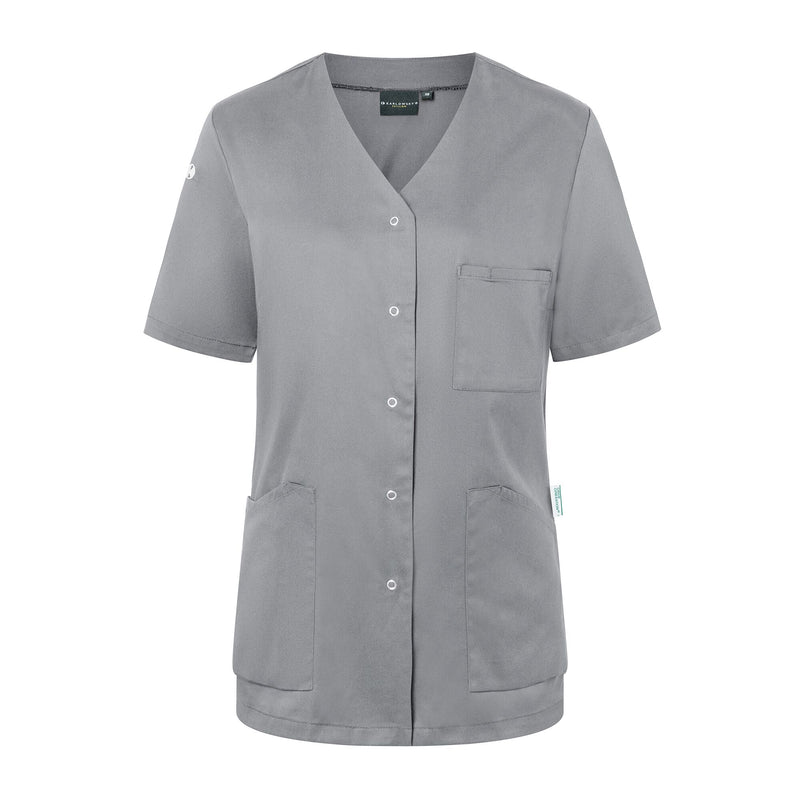 KARLOWSKY | Tunika damska z krótkim rękawem Essential - Szara platynowa - Rozmiar: 38