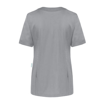 KARLOWSKY | Tunika damska z krótkim rękawem Essential - Szara platynowa - Rozmiar: 44 - Prime Gastro