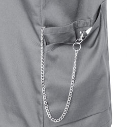 KARLOWSKY | Tunika damska z krótkim rękawem Essential - platynowoszara - Rozmiar: 52