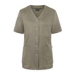 KARLOWSKY | Tunika damska z krótkim rękawem Essential - Szałwia - Rozmiar: 42