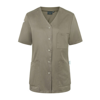 KARLOWSKY | Tunika damska z krótkim rękawem Essential - Szałwia - Rozmiar: 46 - Prime Gastro
