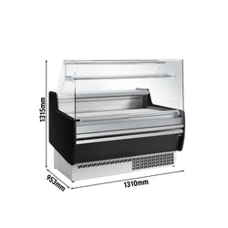 Lada chłodnicza - 1310 mm - 1 półka - Panel przedni w kolorze czarnym