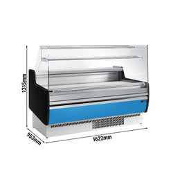 Lada chłodnicza - 1620 mm - 1 półka - jasnoniebieski panel przedni