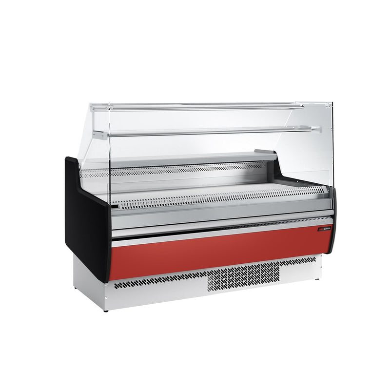 Lada chłodnicza - 1620 mm - 1 półka - Ciemnoczerwony panel przedni