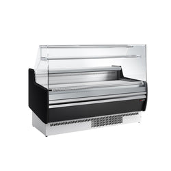 Lada chłodnicza - 1620 mm - 1 półka - Panel przedni w kolorze czarnym