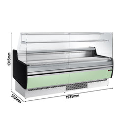 Lada chłodnicza - 1930 mm - z oświetleniem LED & 1 półką - standard z czarnym panelem przednim