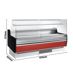 Lada chłodnicza - 1930 mm - 1 półka - Ciemnoczerwony panel przedni