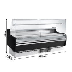 Lada chłodnicza - 1930 mm - 1 półka - panel przedni w kolorze czarnym