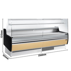 Lada chłodnicza - 2560 mm - 1 półka - Beżowy panel przedni