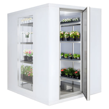 Komora chłodnicza - 1500x1500mm - 3,5m³ - z 3 szklanymi bokami - Prime Gastro