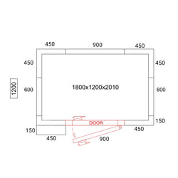 Komora chłodnicza - 1800x1200mm - 3,15m³ - włącznie z agregatem chłodniczym