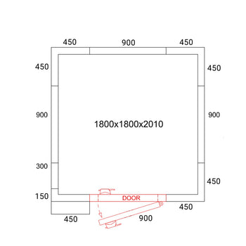 Komora chłodnicza - 1800x1800mm - 4,97m³ - włącznie z agregatem chłodniczym - Prime Gastro