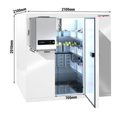 Premium cold rooms including a cooling unit