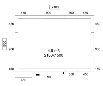 Komora chłodnicza - 2100x1500mm - 4,8m³ - włącznie z agregatem chłodniczym - Prime Gastro