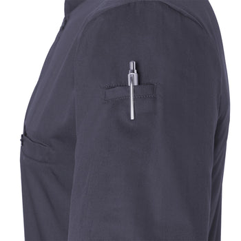 (6 sztuk) KARLOWSKY | Męska koszulka gastronomiczna robocza z krótkim rękawem Performance - Antracyt - Rozmiar: 3XL - Prime Gastro