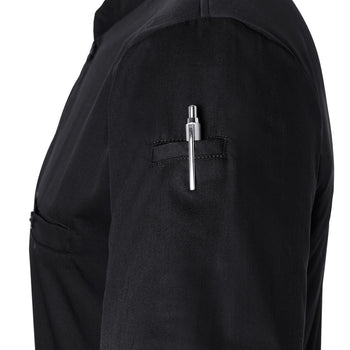 (6 sztuk) KARLOWSKY | Męska koszulka gastronomiczna robocza z krótkim rękawem Performance - Czarna - Rozmiar: 4XL - Prime Gastro