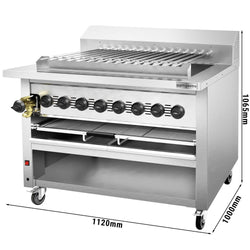 Wysokowydajny grill gazowy do Adana & Shish Kebab - z 15 automatycznie obracającymi się szpikulcami