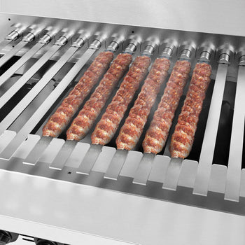 Wysokowydajny grill gazowy do Adana & Shish Kebab - z 15 automatycznie obracającymi się szpikulcami - Prime Gastro