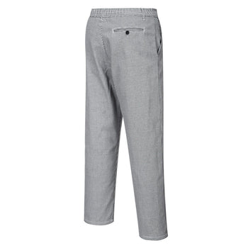 Spodnie kucharskie unisex - czarny / biały - rozmiar: M - Prime Gastro