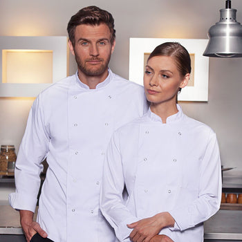 (6 sztuk) KARLOWSKY | bluza kucharska Basic- Biały - Rozmiar: 3XL - Prime Gastro