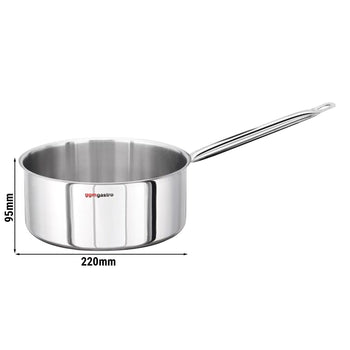 Rondel (płaski) z uchwytem - Ø 220 mm - Wysokość: 95 mm - Prime Gastro