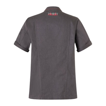 KARLOWSKY | Bluza kucharska z krótkim rękawem w stylu denim ROCK CHEF®-Stage2 - Rozmiar: 64 - Prime Gastro