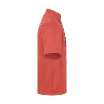 KARLOWSKY | Dżinsowa Bluza kucharska z krótkim rękawem - w stylu Vintage czerwony - Rozmiar: 60 - Prime Gastro