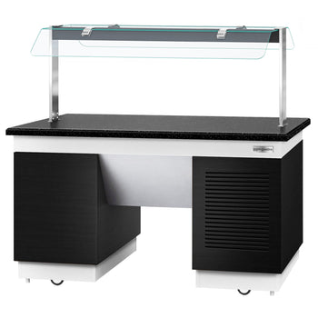 Lada bufetowa chłodnicza DUBLIN - 1600 mm - z płytą chłodzącą & kółkami - Prime Gastro