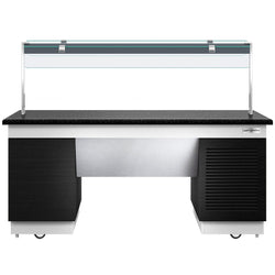 Lada bufetowa chłodnicza DUBLIN - 2000 mm - z płytą chłodniczą & kółkami