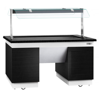 Lada bufetowa chłodnicza DUBLIN - 1600 mm - z tacą chłodniczą & kółkami - do 4x GN 1/1 - Prime Gastro