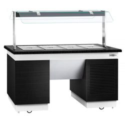 Lada bufetowa chłodnicza DUBLIN - 1600 mm - z tacą chłodniczą & kółkami - do 4x GN 1/1