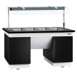 Lada bufetowa chłodnicza DUBLIN - 1600 mm - z tacą chłodniczą & kółkami - do 4x GN 1/1