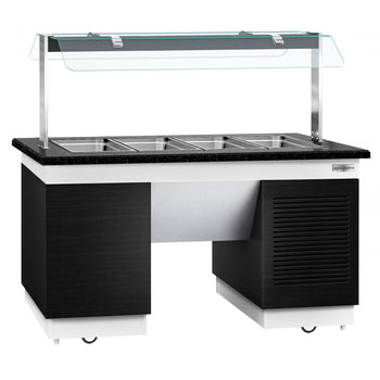 Lada bufetowa chłodnicza DUBLIN - 1600 mm - z tacą chłodniczą & kółkami - do 4x GN 1/1 - Prime Gastro