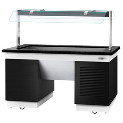 Lada bufetowa chłodnicza DUBLIN - 1600 mm - z tacą chłodniczą & kółkami - do 4x GN 1/1