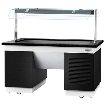 Lada bufetowa chłodnicza DUBLIN - 1600 mm - z tacą chłodniczą & kółkami - do 4x GN 1/1 - Prime Gastro