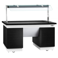 Lada bufetowa chłodnicza DUBLIN - 1600 mm - z tacą chłodniczą & kółkami - do 4x GN 1/1