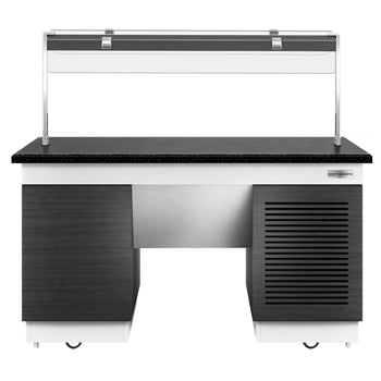 Lada bufetowa chłodnicza DUBLIN - 1600 mm - z płytą chłodniczą & kółkami - Prime Gastro