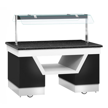 Lada bufetowa chłodnicza BELFAST - 1600 mm - z płytą chłodniczą & kółkami - Prime Gastro