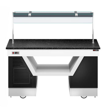 Lada bufetowa chłodnicza BELFAST - 1600 mm - z płytą chłodniczą & kółkami - Prime Gastro