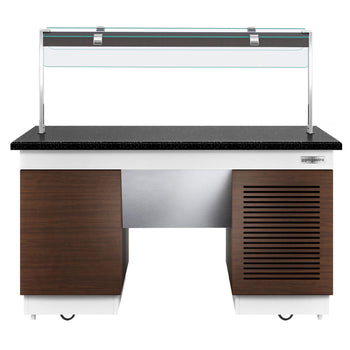 Lada bufetowa chłodnicza DUBLIN - 1600 mm - z płytą chłodniczą & kółkami - Prime Gastro