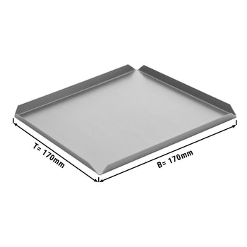 (5 szt.) Aluminiowa taca cukiernicza & prezentacyjna - 170x170x10mm - srebrna - Prime Gastro