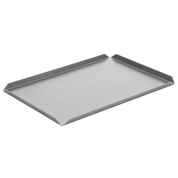 (5 szt.) Aluminiowa taca cukiernicza & prezentacyjna - 400x150x10mm - srebrna - Prime Gastro