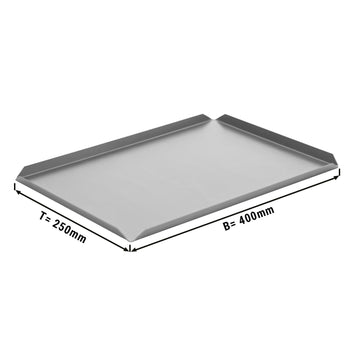 (5 szt.) Aluminiowa taca cukiernicza & prezentacyjna - 400x250x10mm - srebrna - Prime Gastro