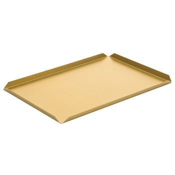 (5 szt.) Aluminiowa taca cukiernicza & prezentacyjna - 400x100x10mm - szampańska - Prime Gastro